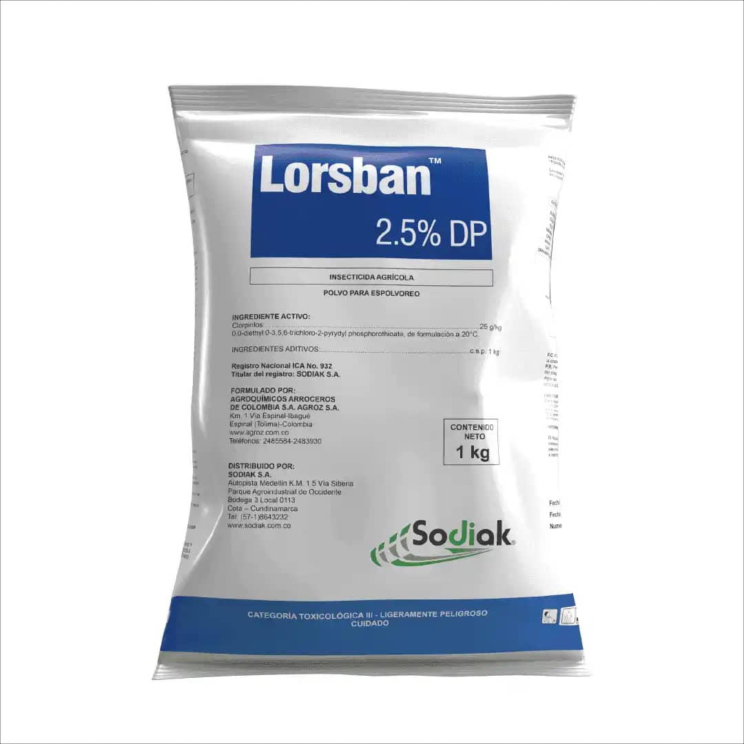 Insecticida Lorsban 2.5% DP x 1 Kg