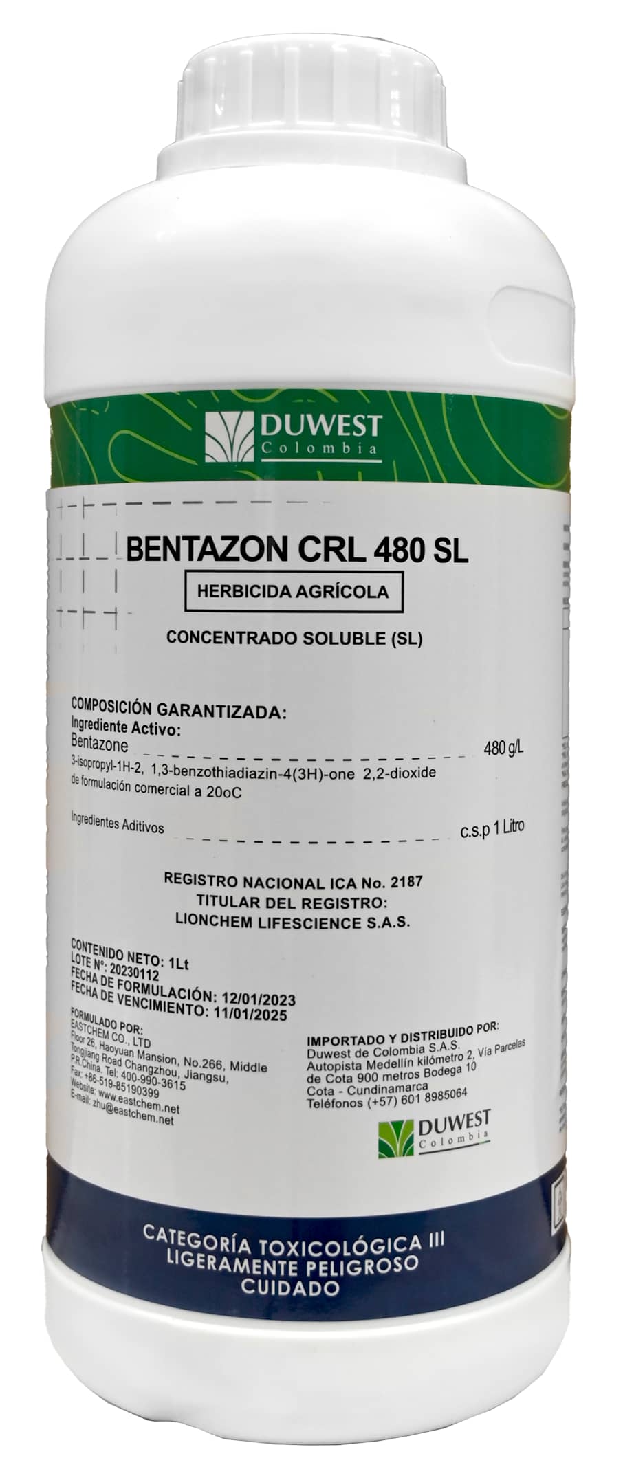 Herbicida Bentazon CRL 480 SL x 1 Lt