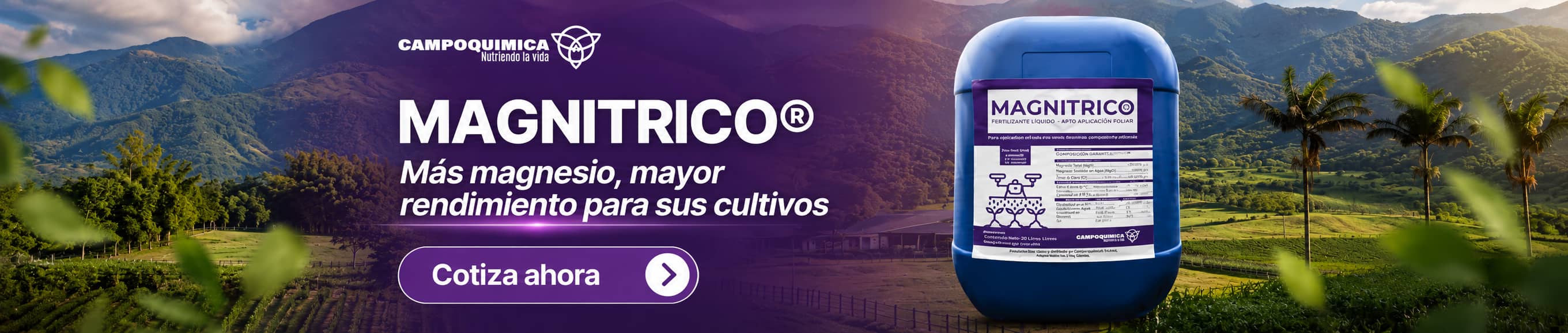 Dale Magnesio a tus cultivos con nuestro fertilizante Magnitrico