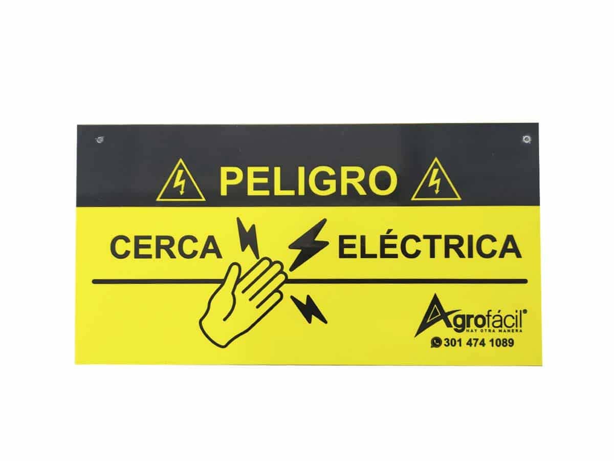 Aviso de precaución para cerca eléctrica