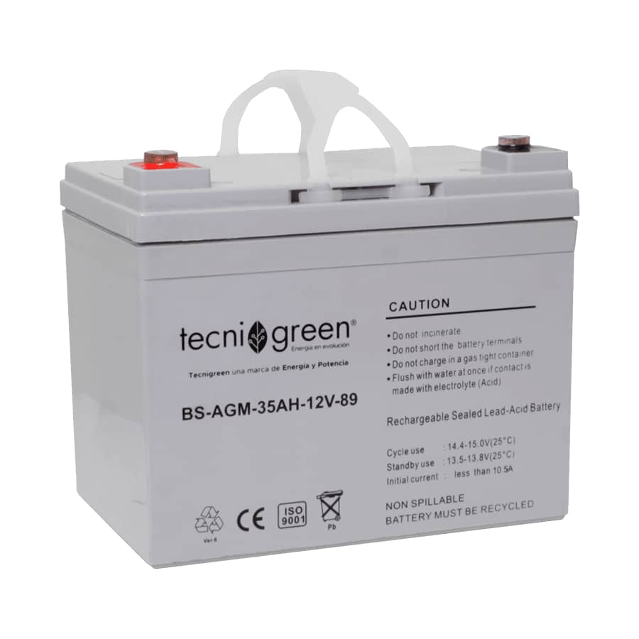 Batería Solar 12v 35ah AGM Recargable - Tecnigreen