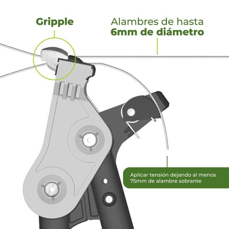 Tenaza Gripple - Herramienta Profesional para Tensado de Alambre