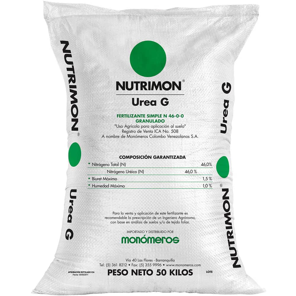 Fertilizante Nutrimon urea gruesa 50kg agrícola