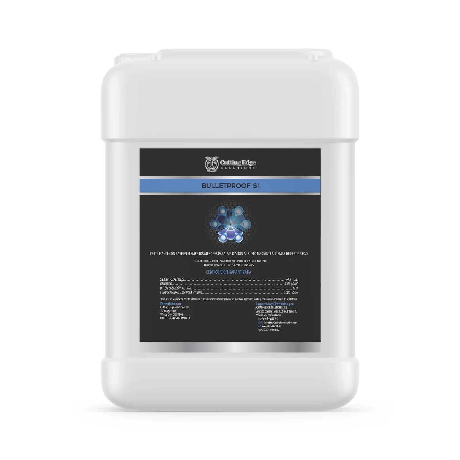 Bulletproof Si 2.5 galones | Silicio para fertirriego e hidroponía