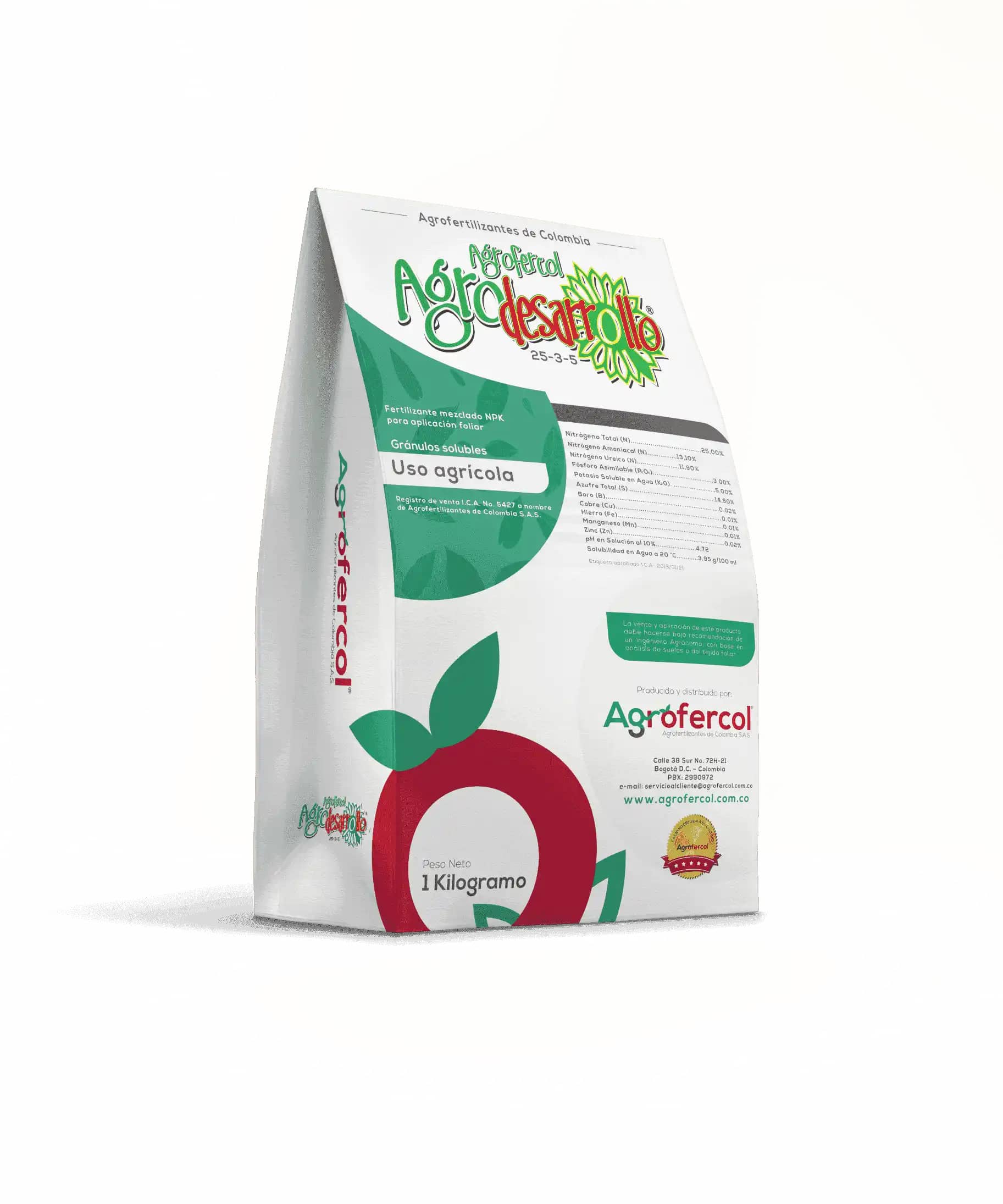 Agrodesarrollo  25-3-5 Fertilizante Hidrosoluble Agrofercol