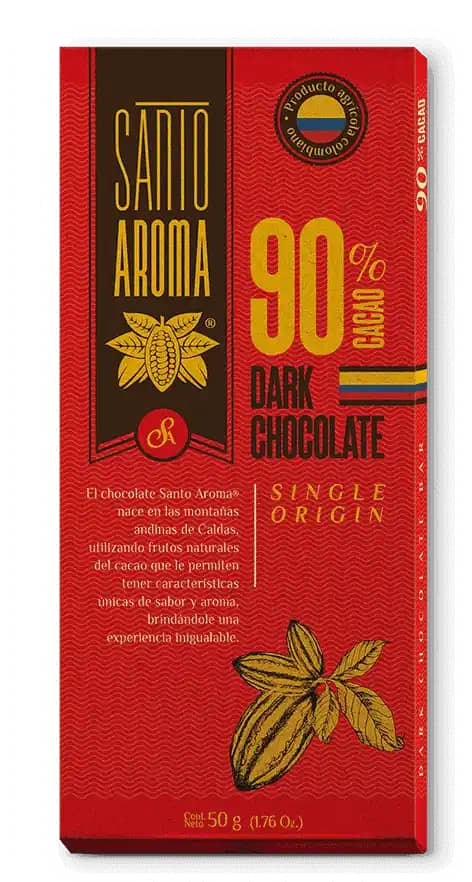 Barra de Chocolate Semiamargo al 90% cacao