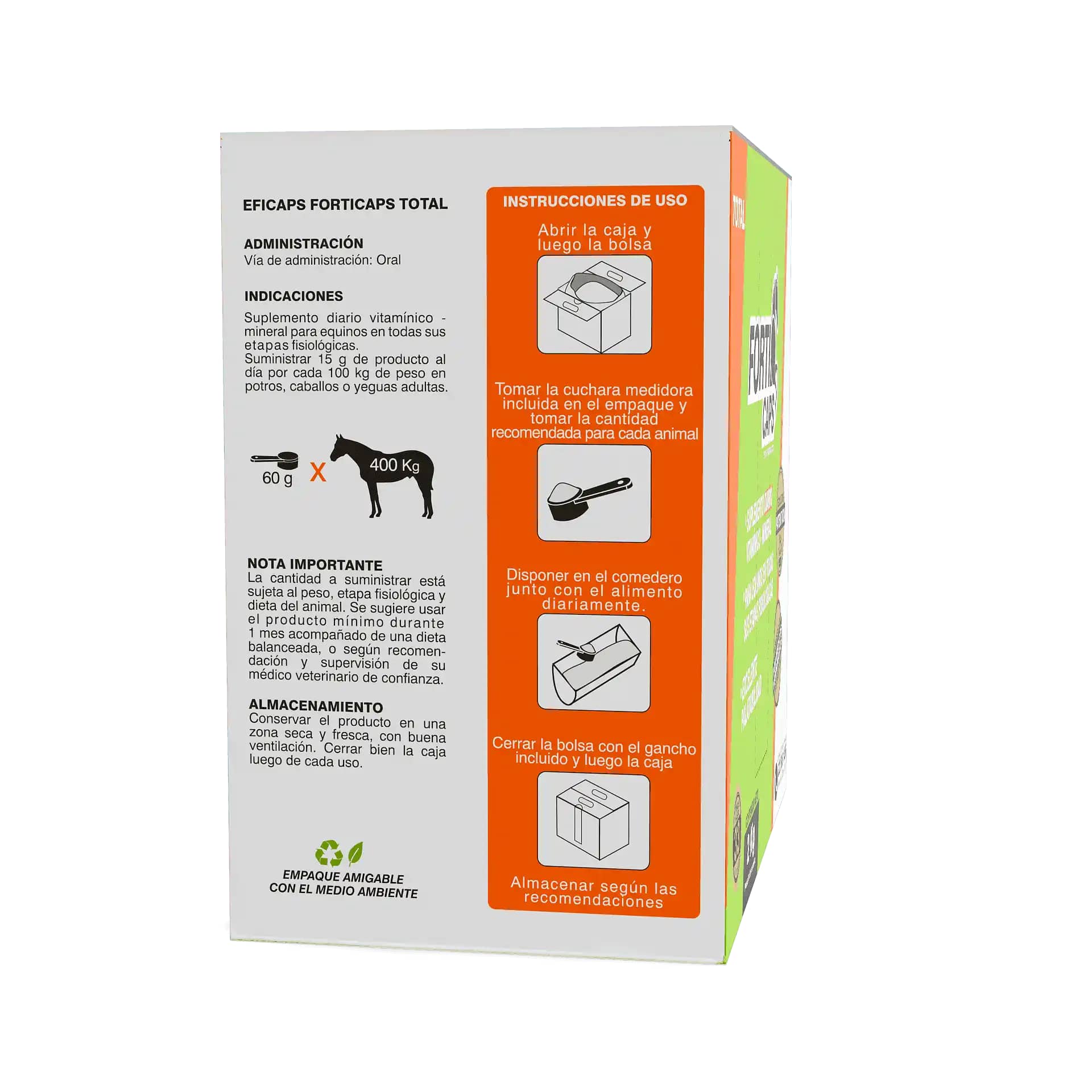 Suplemento para Equinos Forticaps Total x 2kg