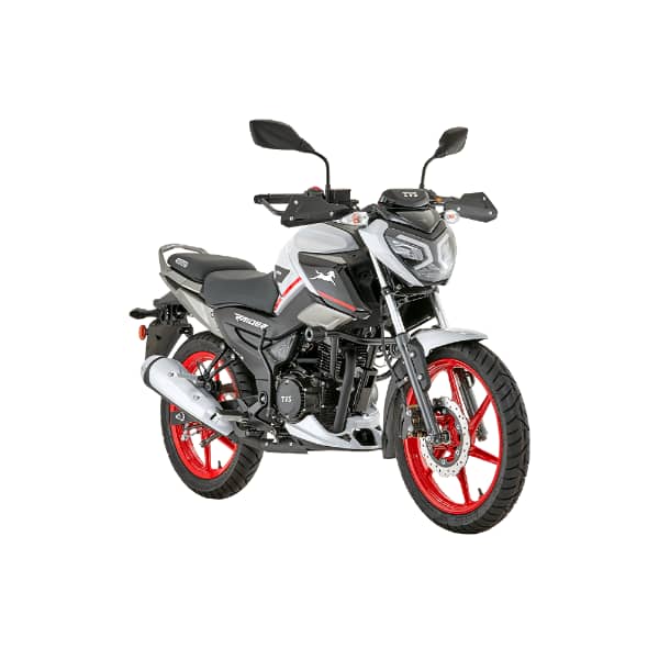 TVS Raider 125 Racing moto moderna con diseño y seguridad