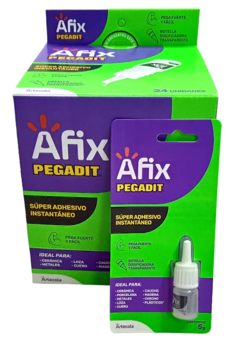 Superadhesivo instantáneo Afix - Caja de 24 Und