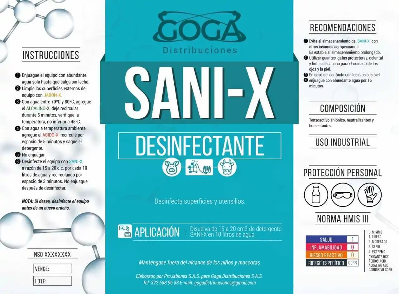 Desinfectantes / Detergentes / Aseo  Sani-X