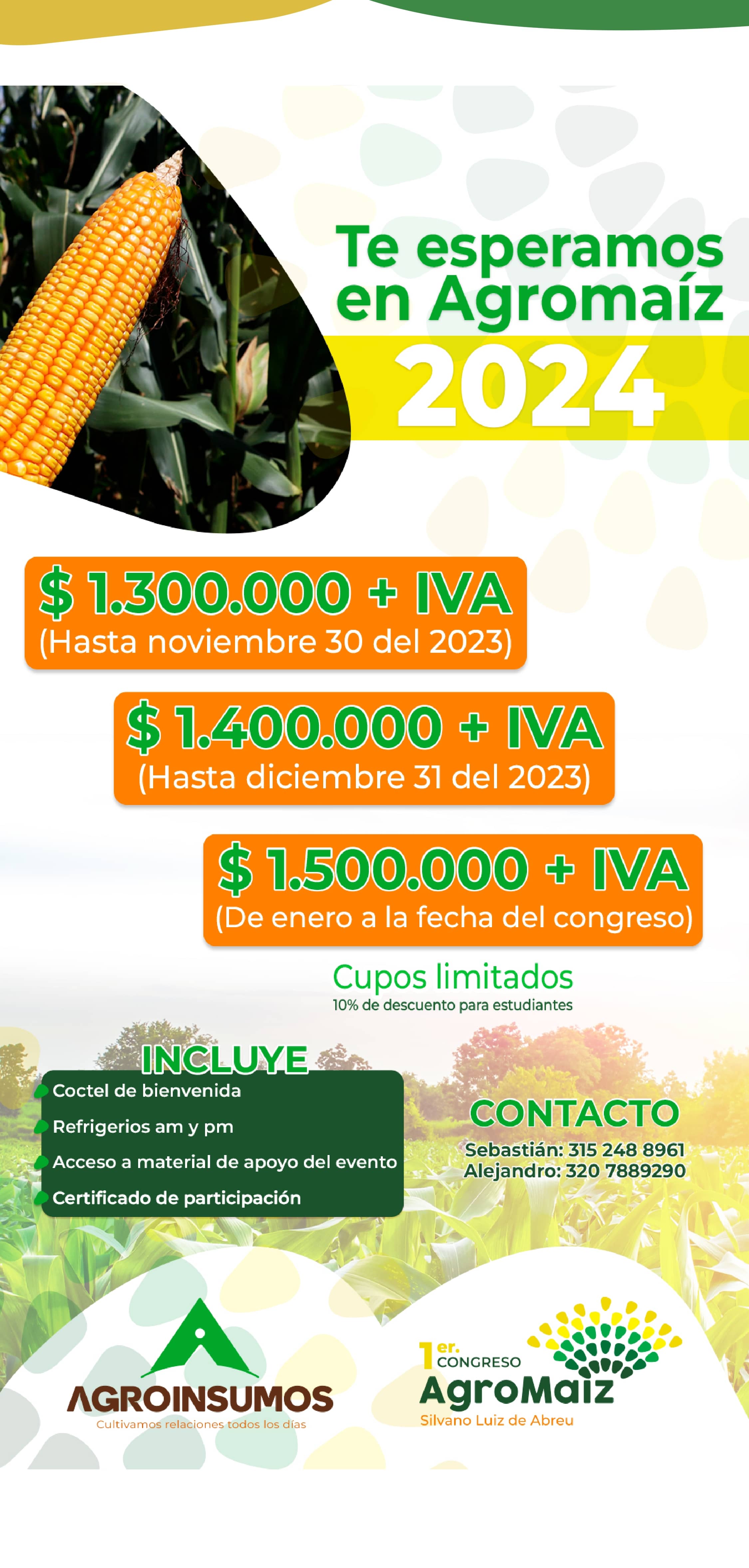 1er Congreso Colombiano de Maíz AGROMAÍZ 2024