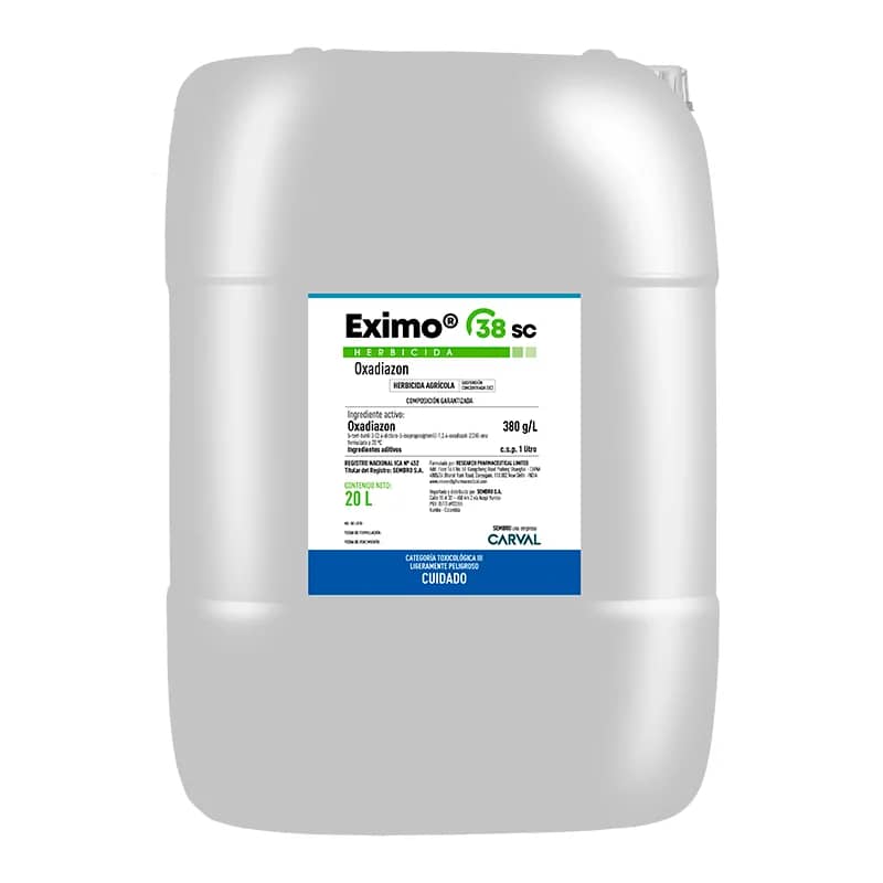 Eximo 38 SC 20 L: Herbicida selectivo para arroz con Oxadiazon