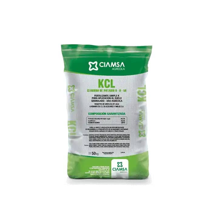 Fertilizante cloruro de Potasio x 50 kilogramos