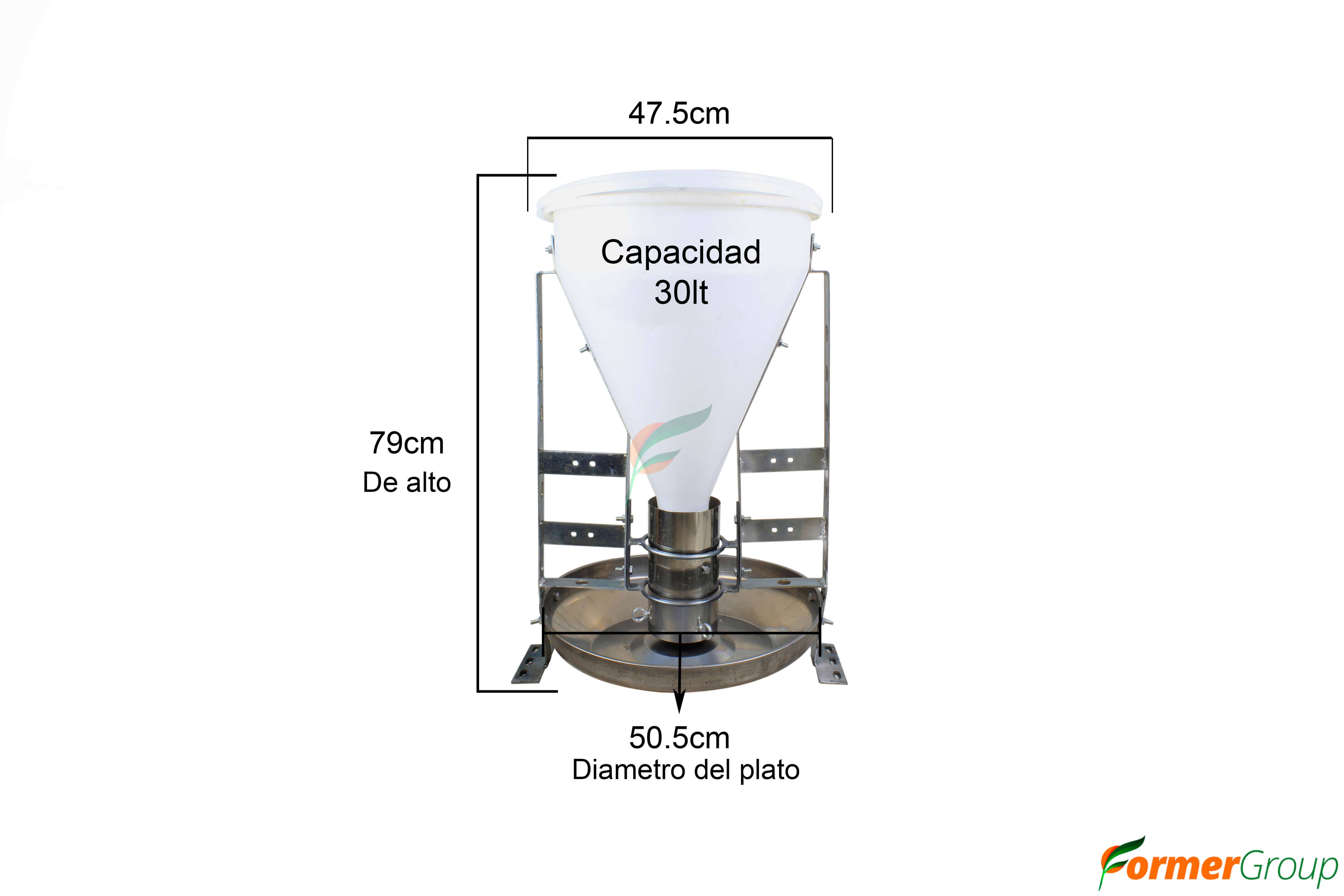 Comedero cerdos automático tolva 30Lts