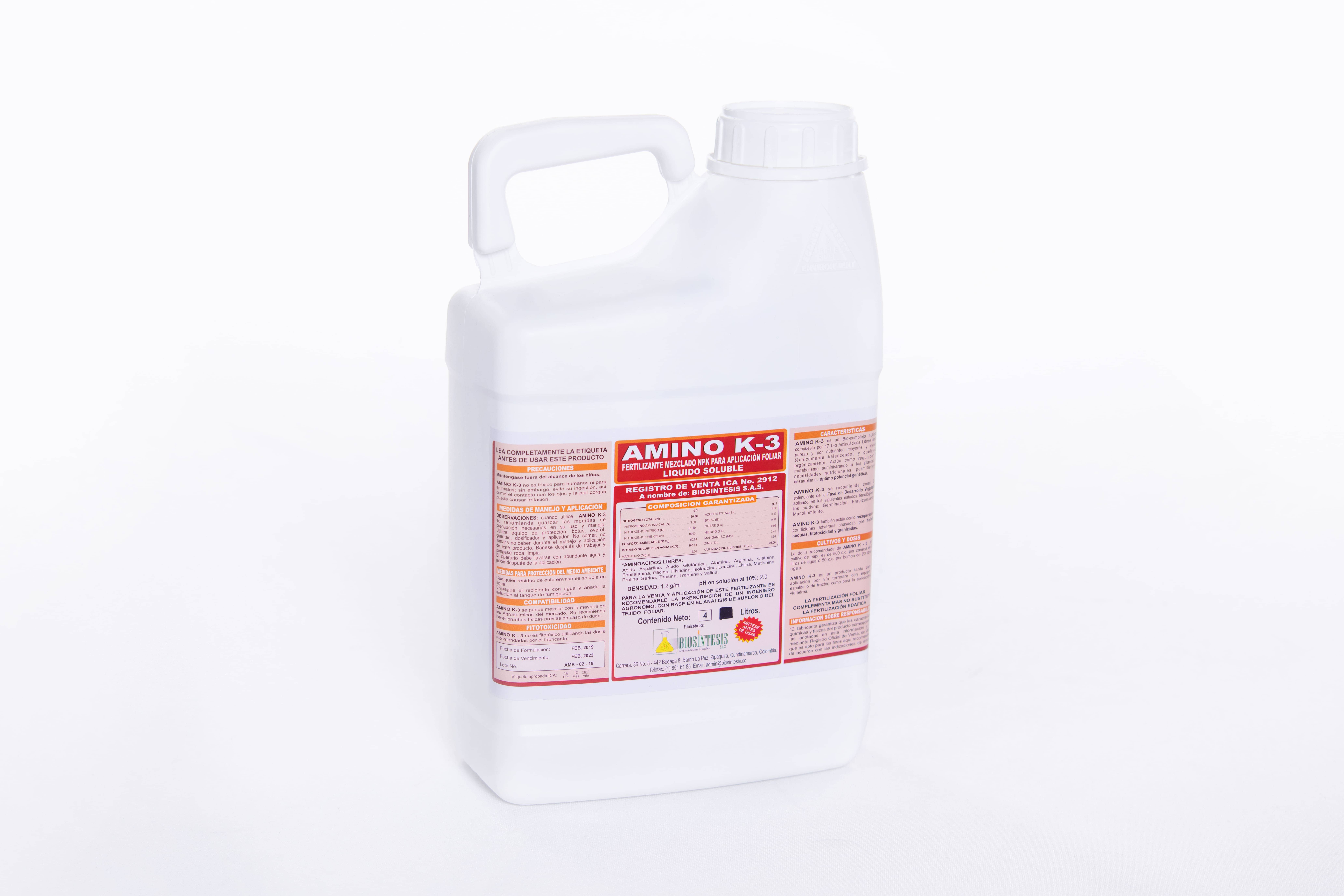 Fertilizante Amino K-3 x 4Lt