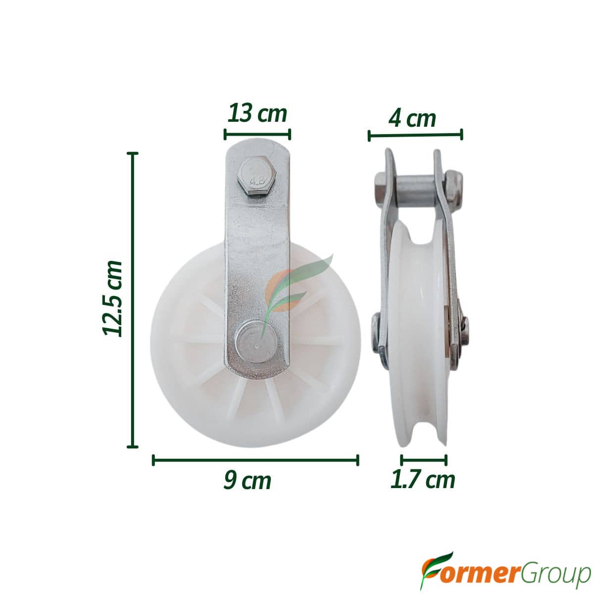 Polea Plástica Grande Blanca x10 para Bebederos Automáticos
