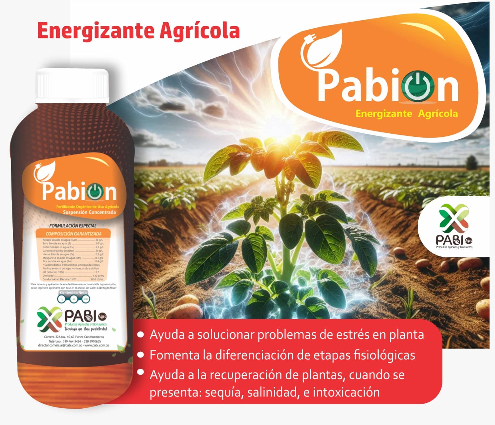 PABION 1 Litro - Desestresante y Energizante Agrícola