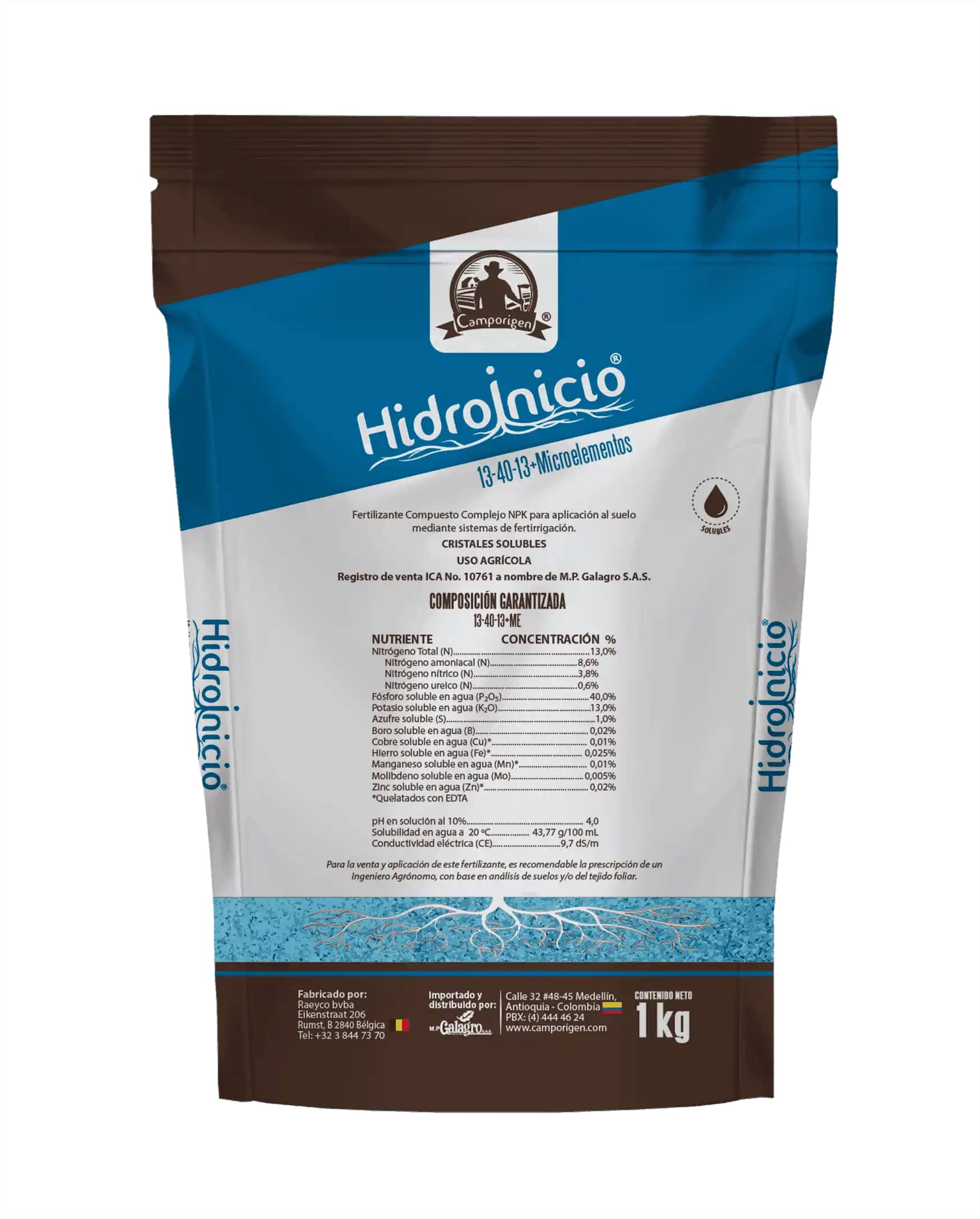 Fertilizante Líquido HidroInicio 13-40-13 x 1 kg camporigen