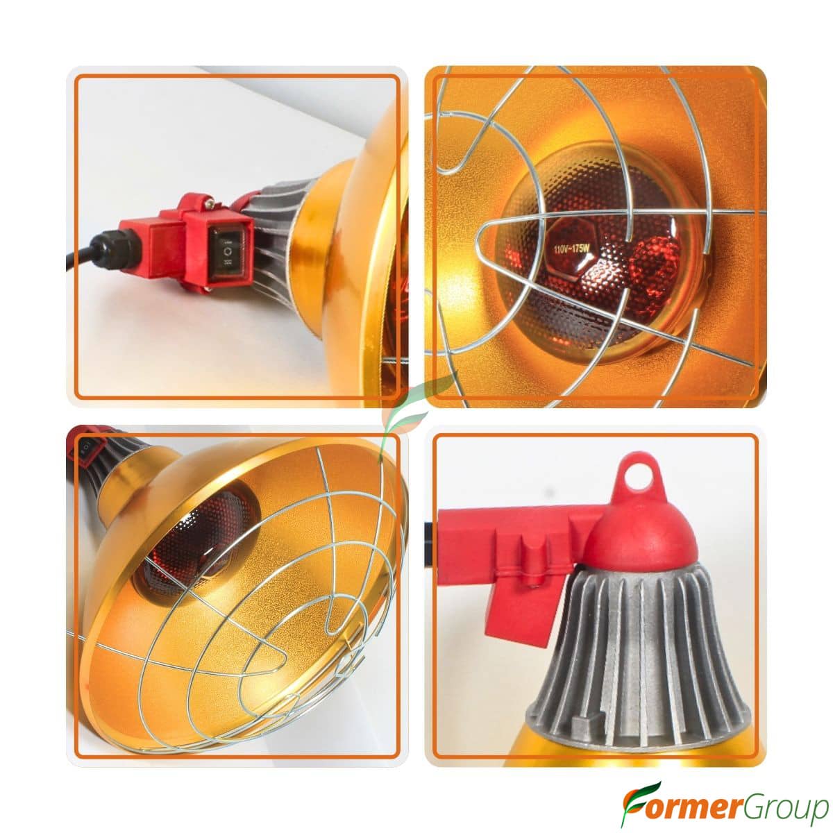 Lámpara infrarroja para lechón 220V