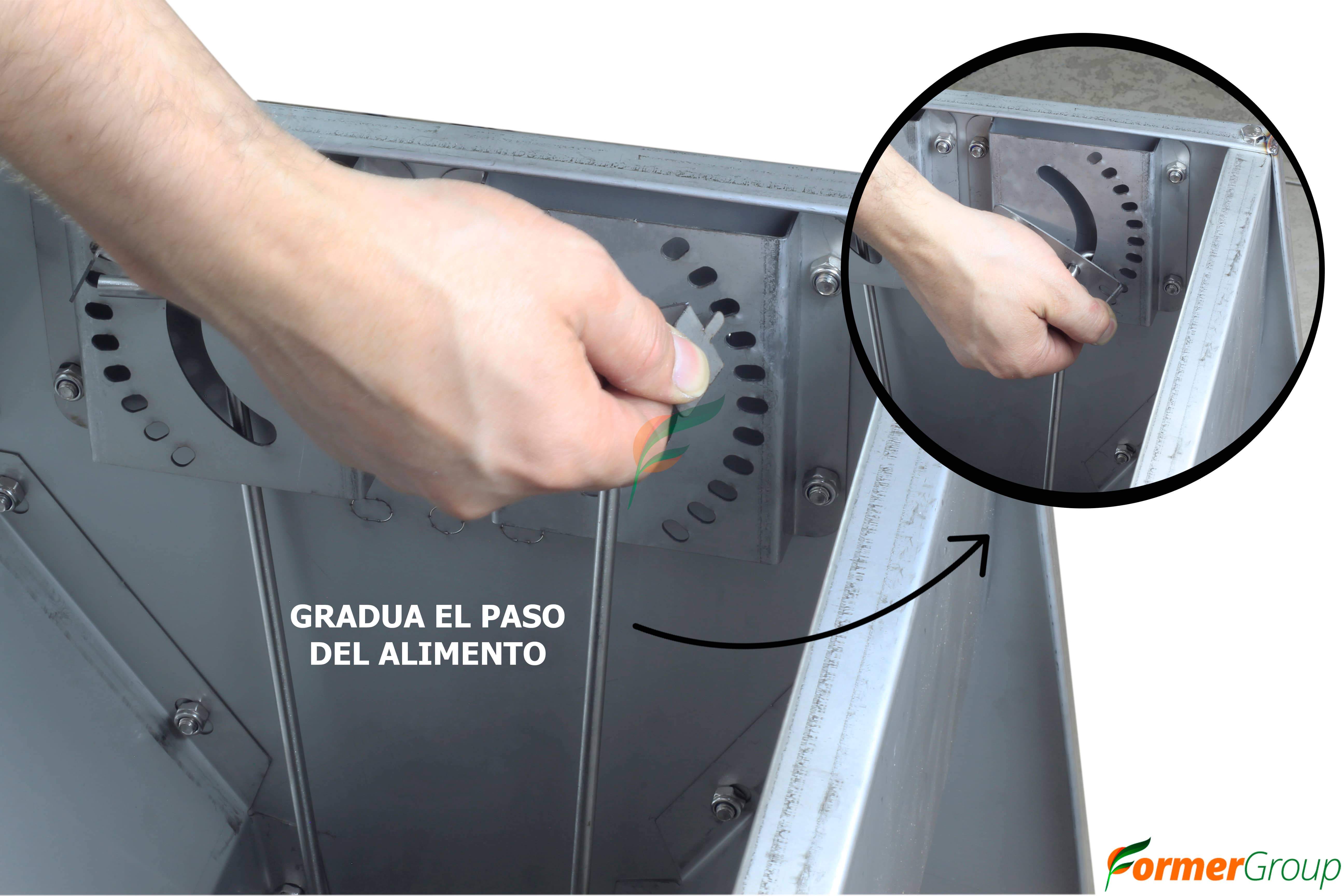 Comedero 12 puestos cerdos: manejo eficiente