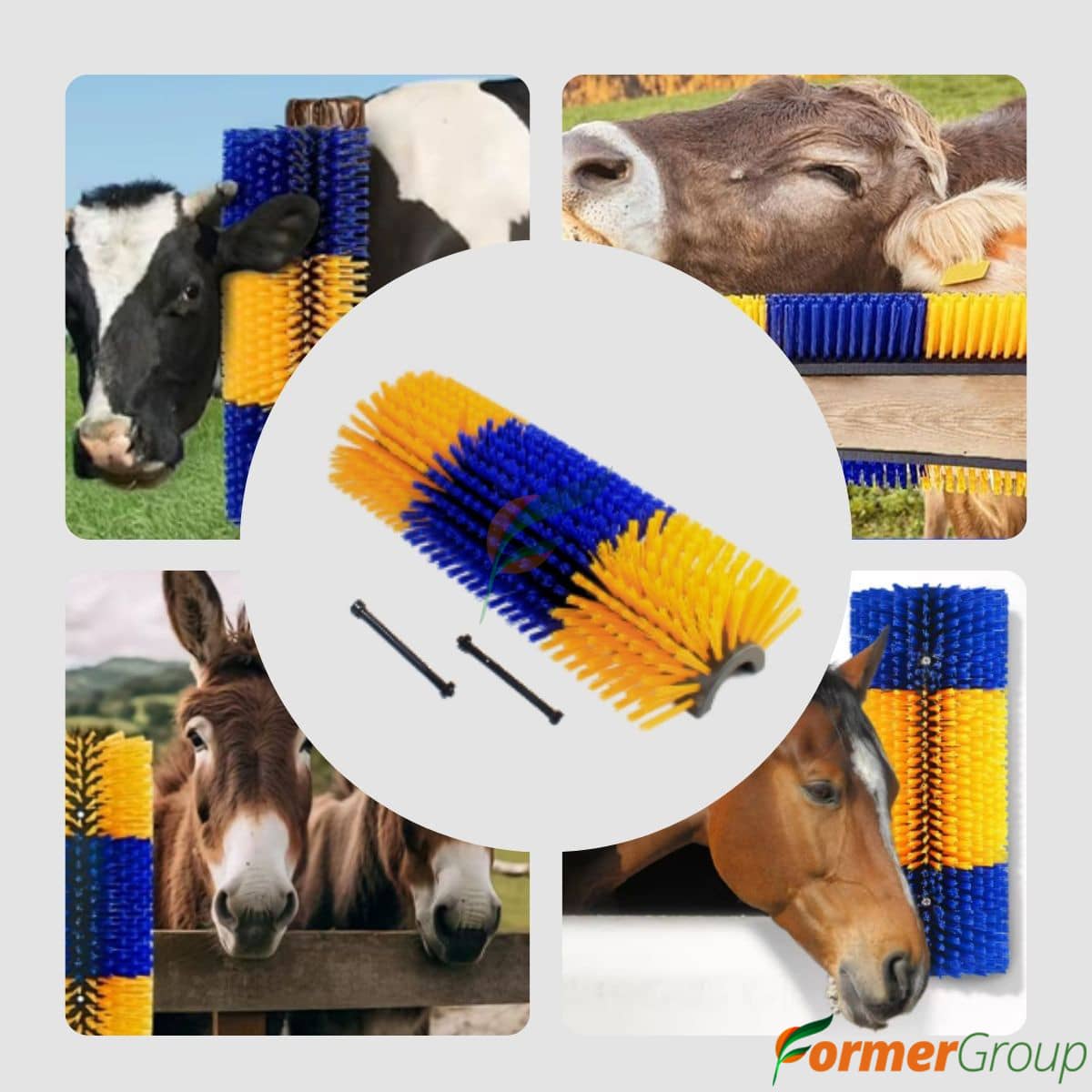 Cepillo Rascador Ganado y Caballos | Bienestar Animal