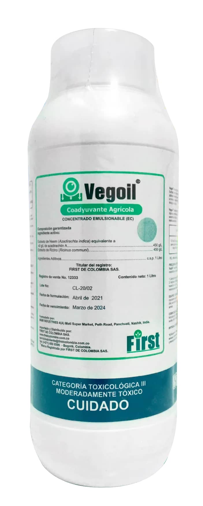Aceite Agrícola Vegoil | Coadyuvante Natural para Fitosanitarios