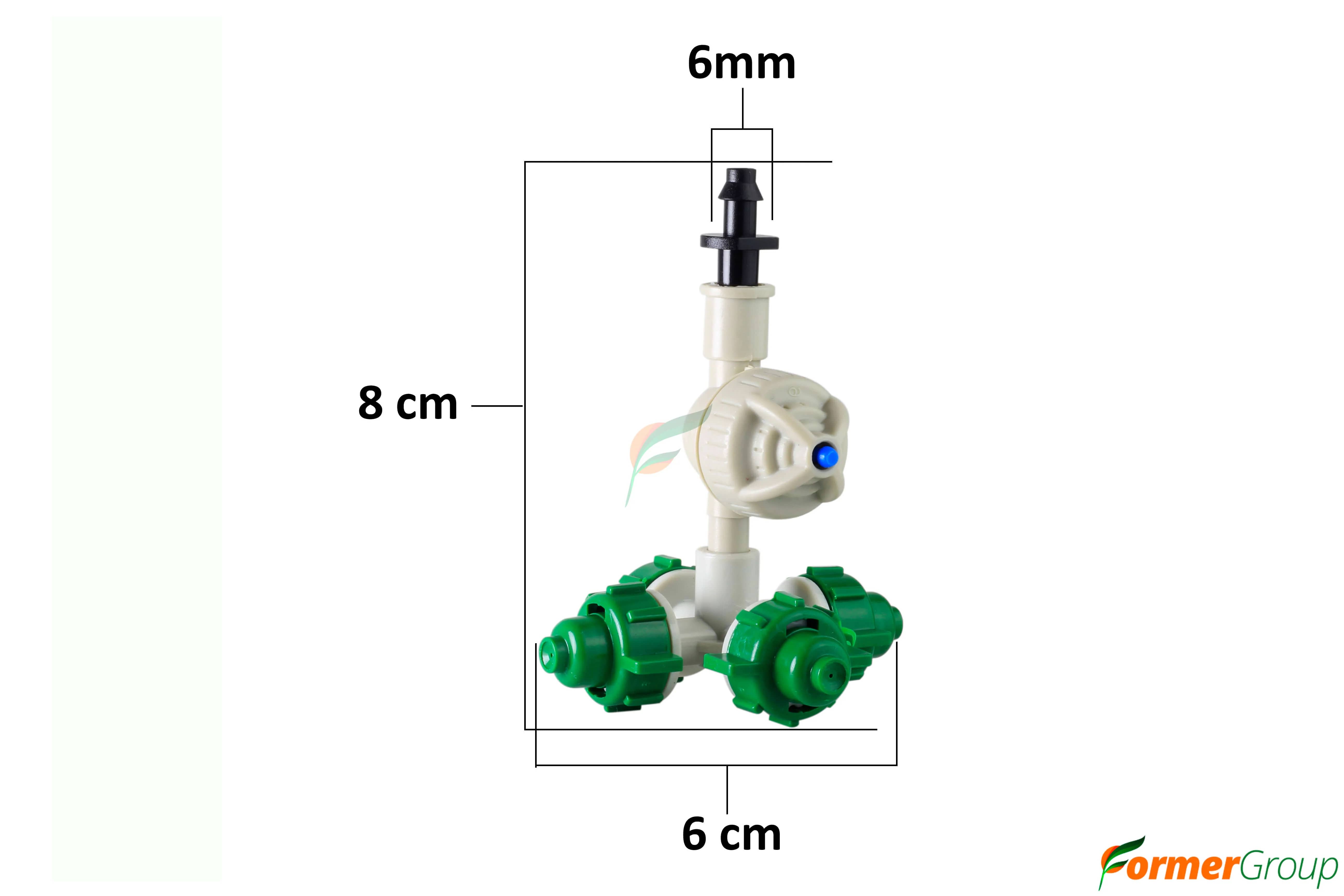 Sistema de riego atomizador 4 vías