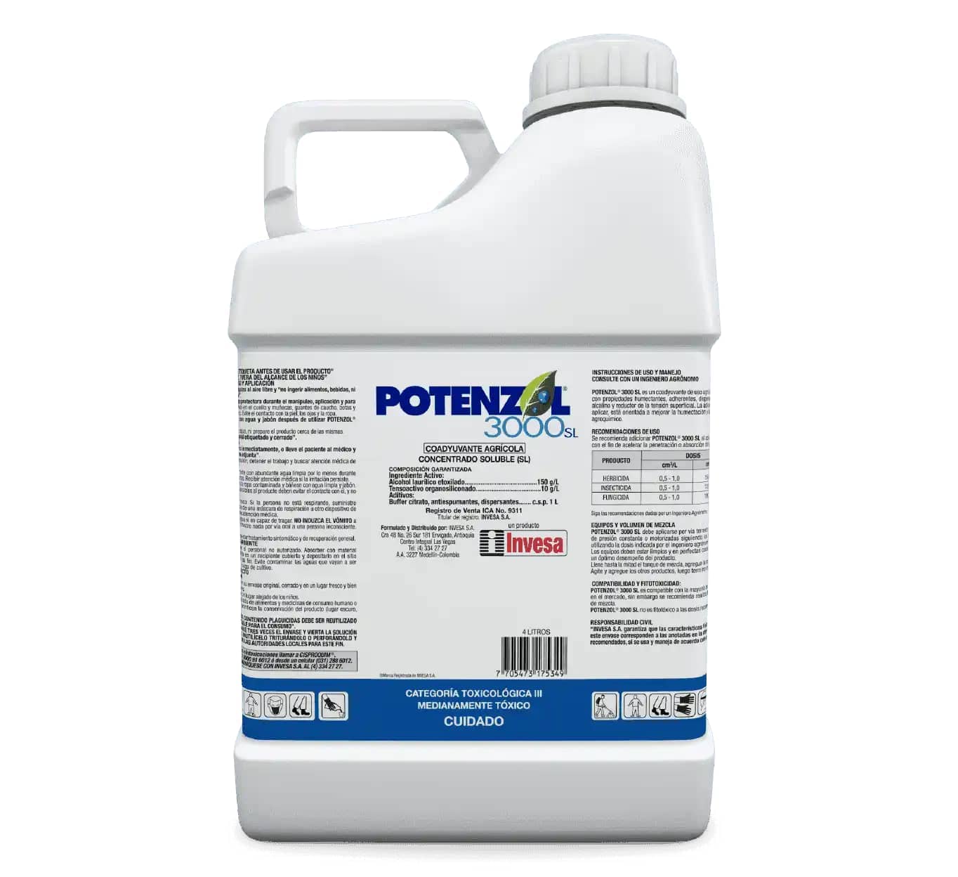 Coadyuvante Potenzol 3000 SL x 4 Lt