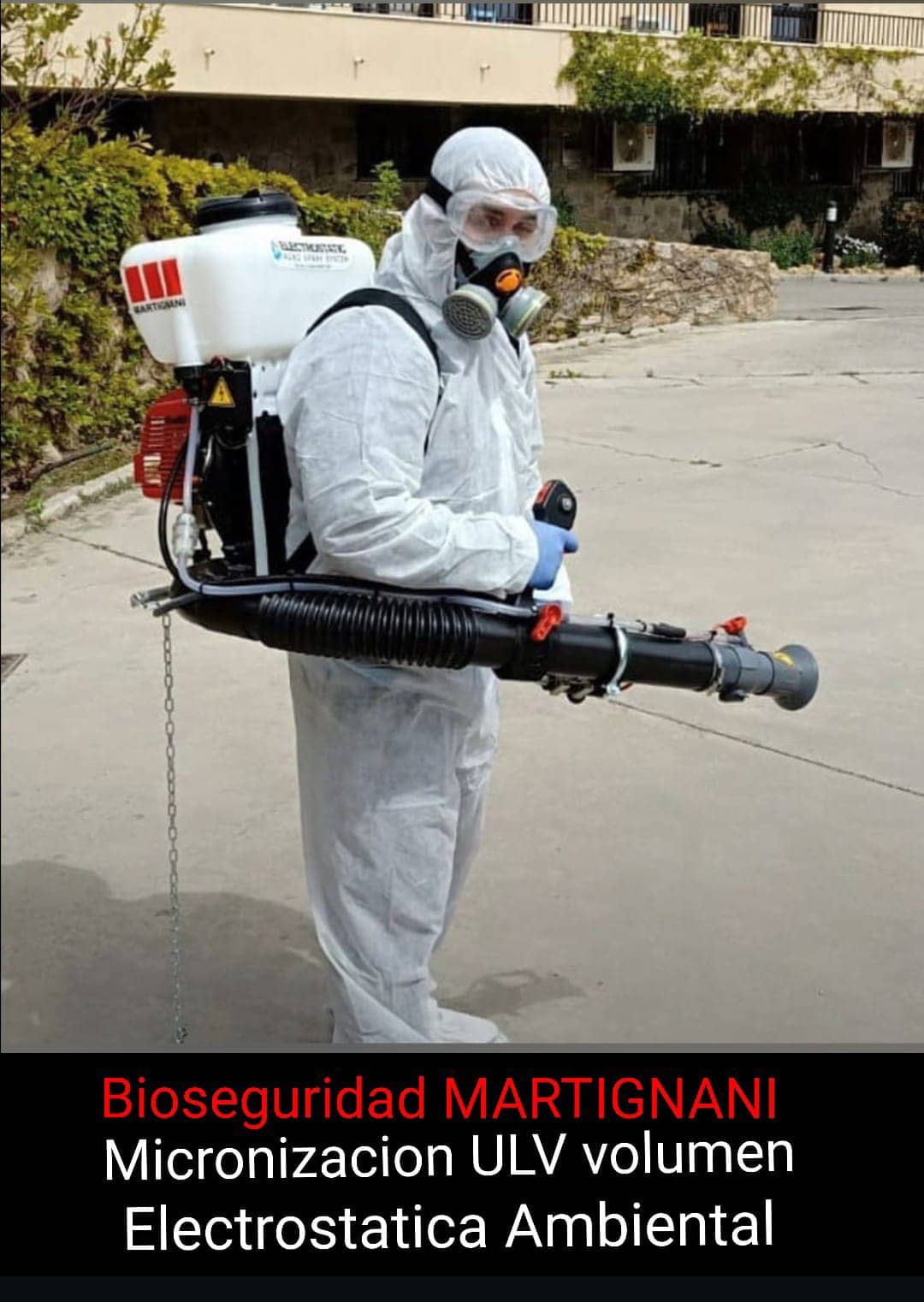 Nebulizadora Martignani K800 electrostático mochila 14 L