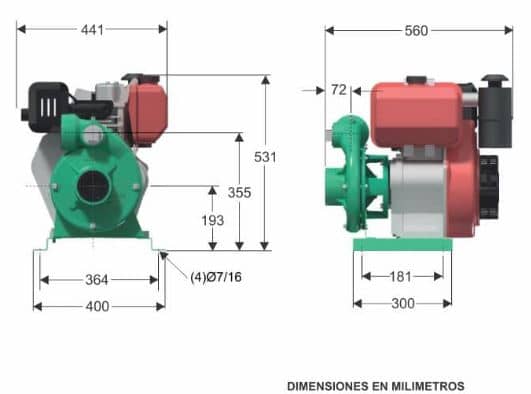 Motobomba alta presión 3x3 - 10 HP - Barnes