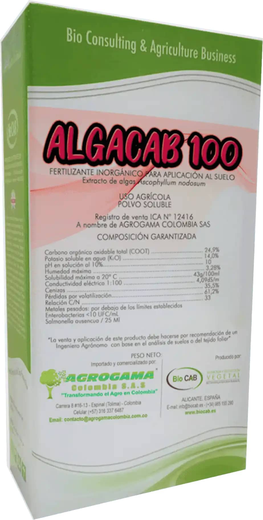 Bioestimulante Algacab 100 x 1 Kg