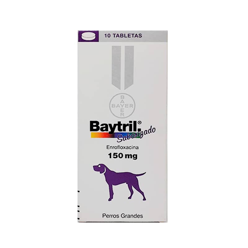 Baytril Saborizado 150 mg – Antibiótico para perros y gatos