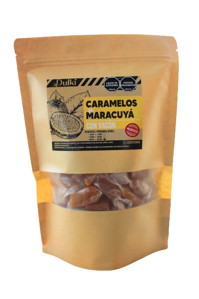 Caramelos de maracuyá y yacón x 400 Gr /100 Und apx.