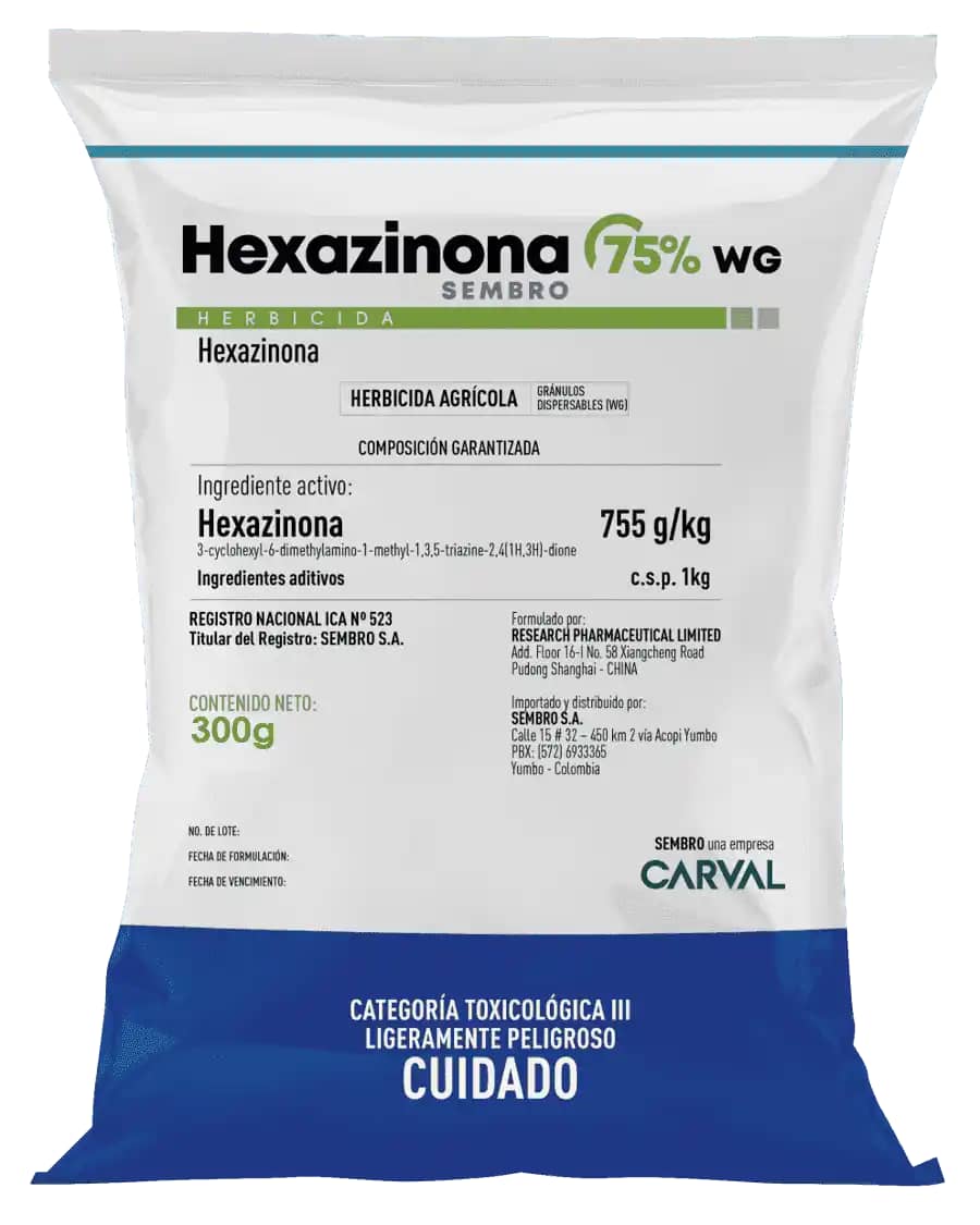 Herbicida sistémico Hexazinona 75 WG X 300 Gr