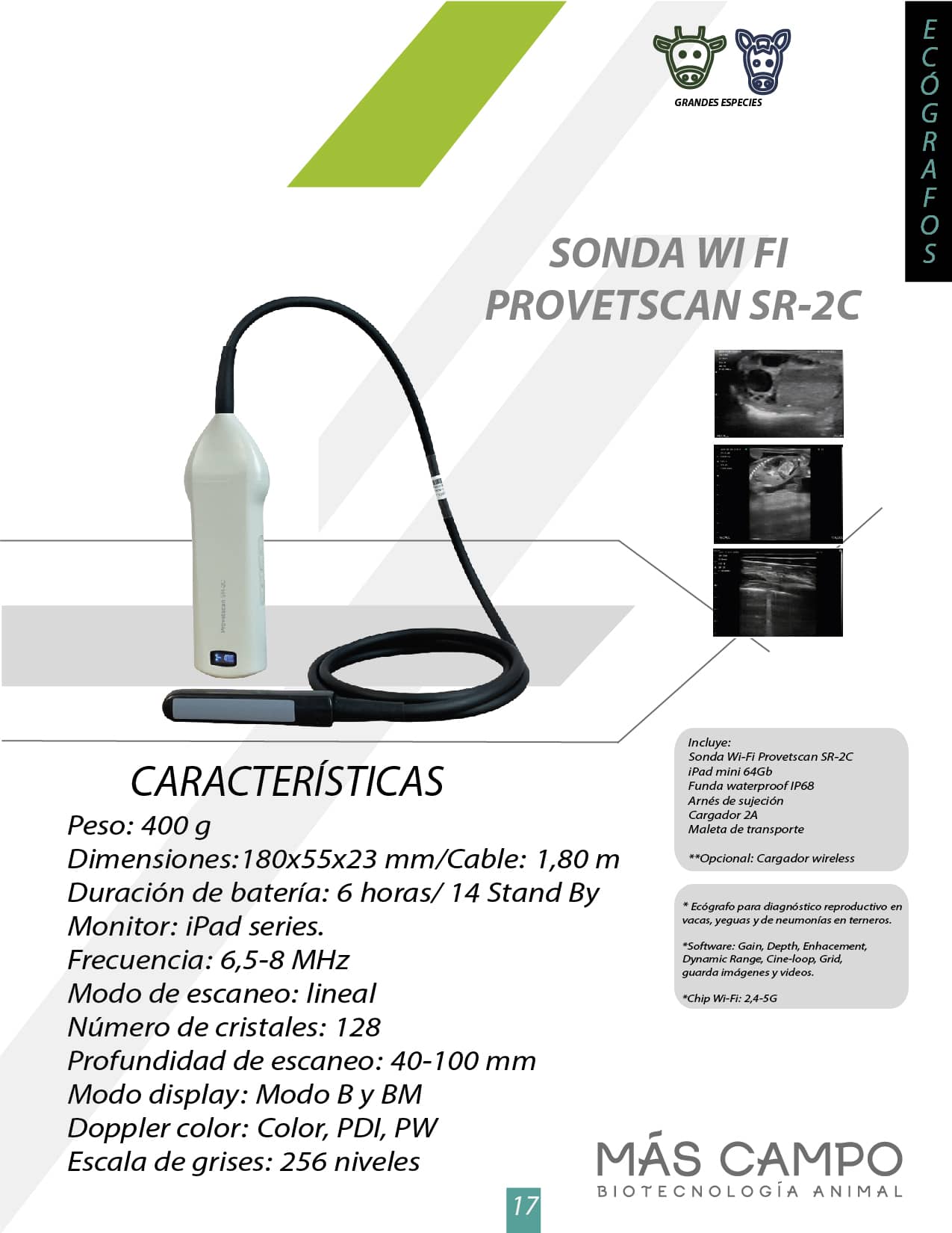 Ecógrafo - Sonda wifi SR- 2C