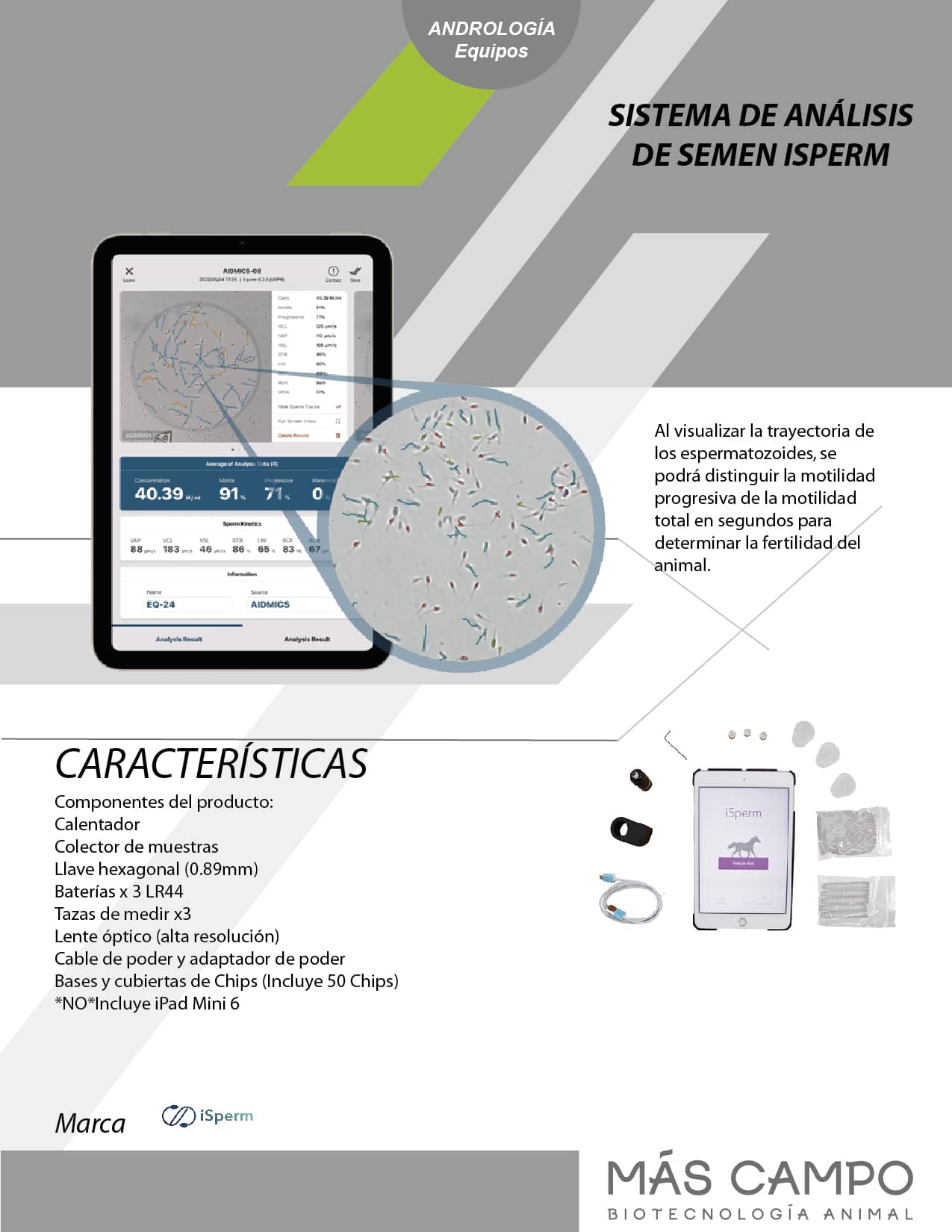 iSperm Software de Evaluación de Semen Portátil
