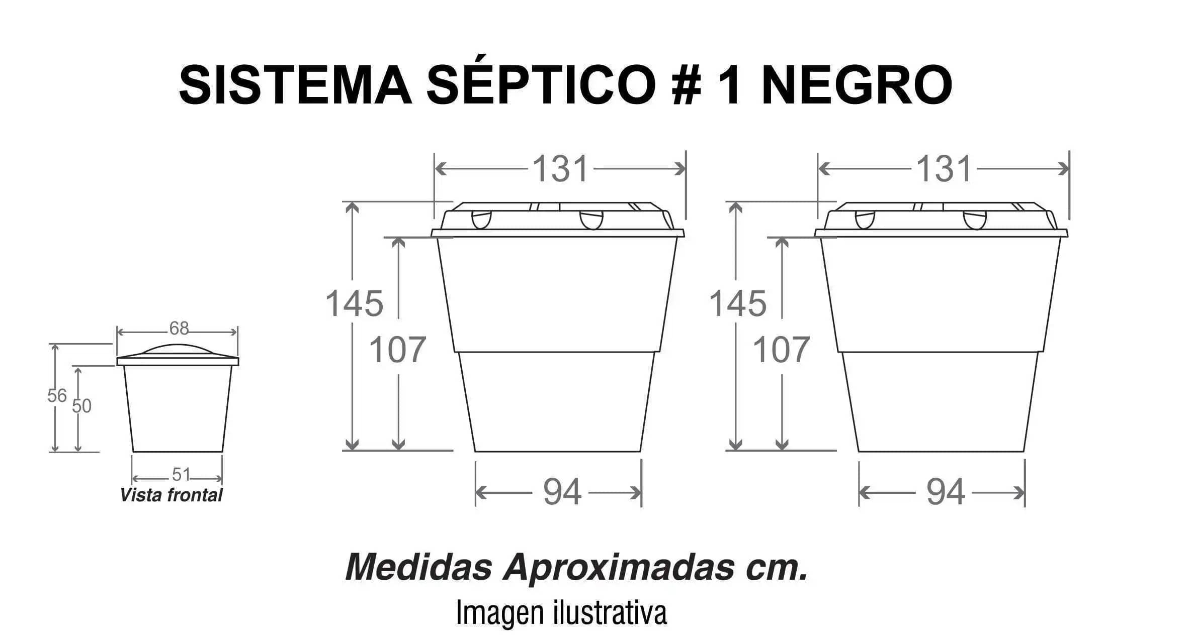 Sistema septico conico N° 11- Negro