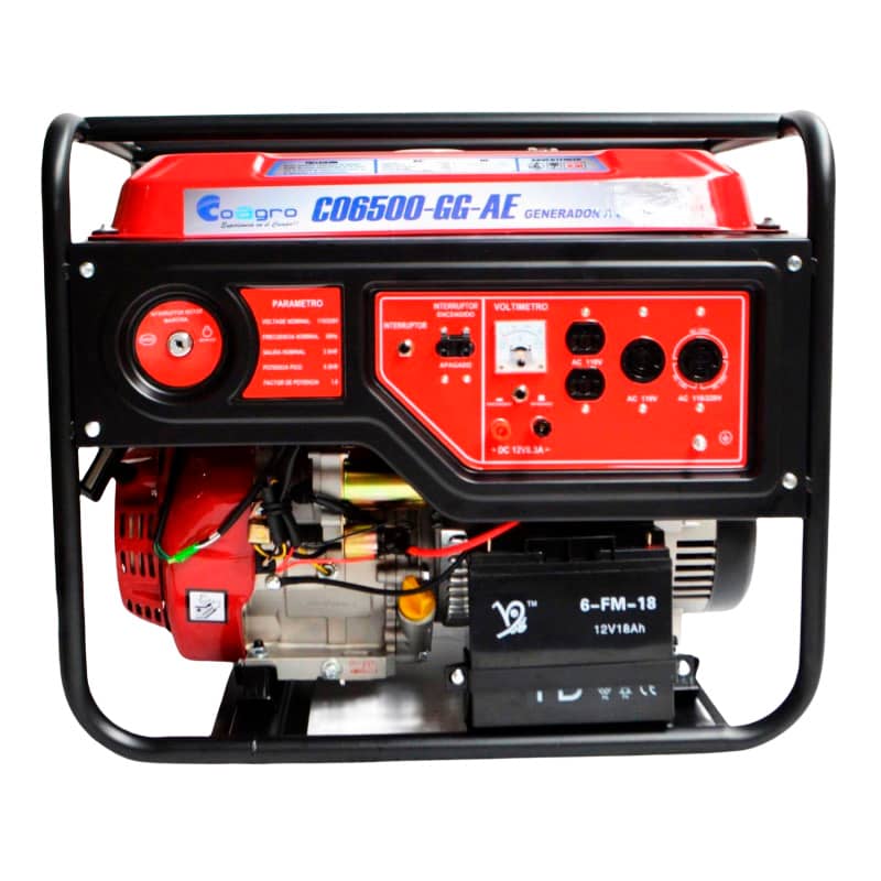 Planta electrica - Generador Gasolina 6.5KVA - 16HP Arranque Electrico con Ruedas