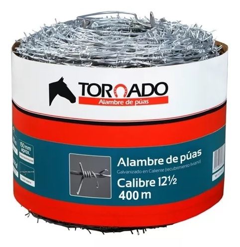 Alambre de púas Calibre 12.5 x 400 mts - Tornado