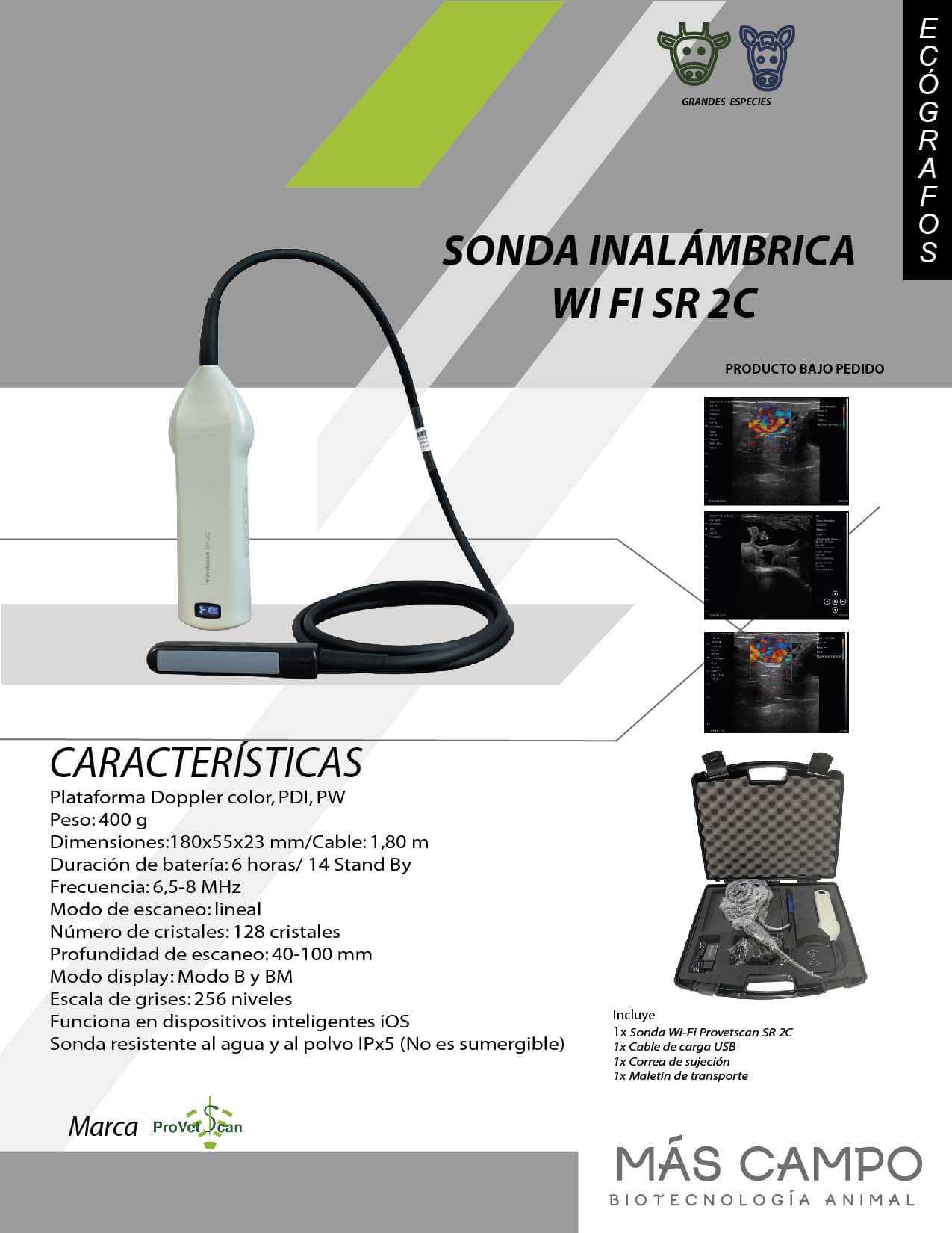 Ecógrafo - Sonda wifi SR- 2C
