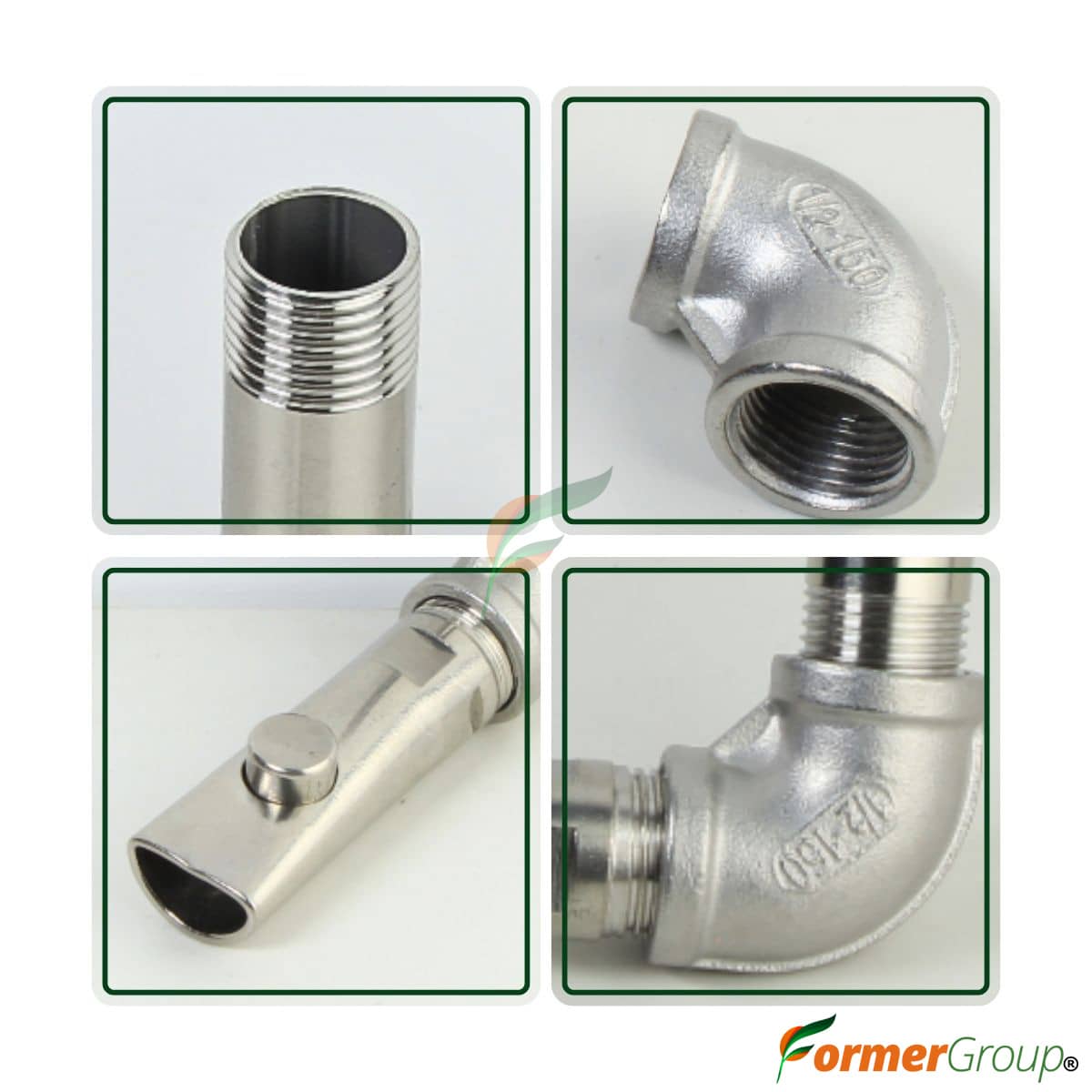 Kit Bebedero Cerdas Botón 1/2 Codo Tubo 20cm Acero