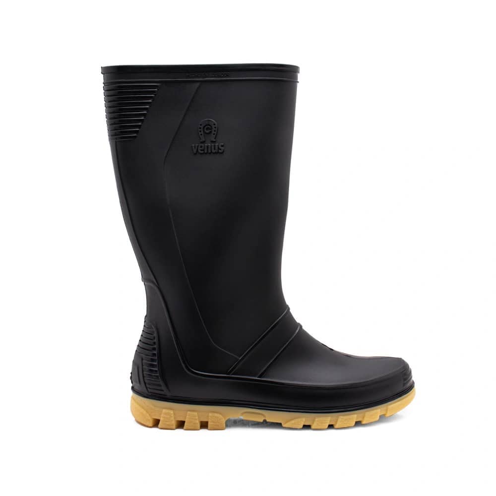 Bota Andina Clásica Negro Amarillo Talla 33 - 39 | Caña media impermeable