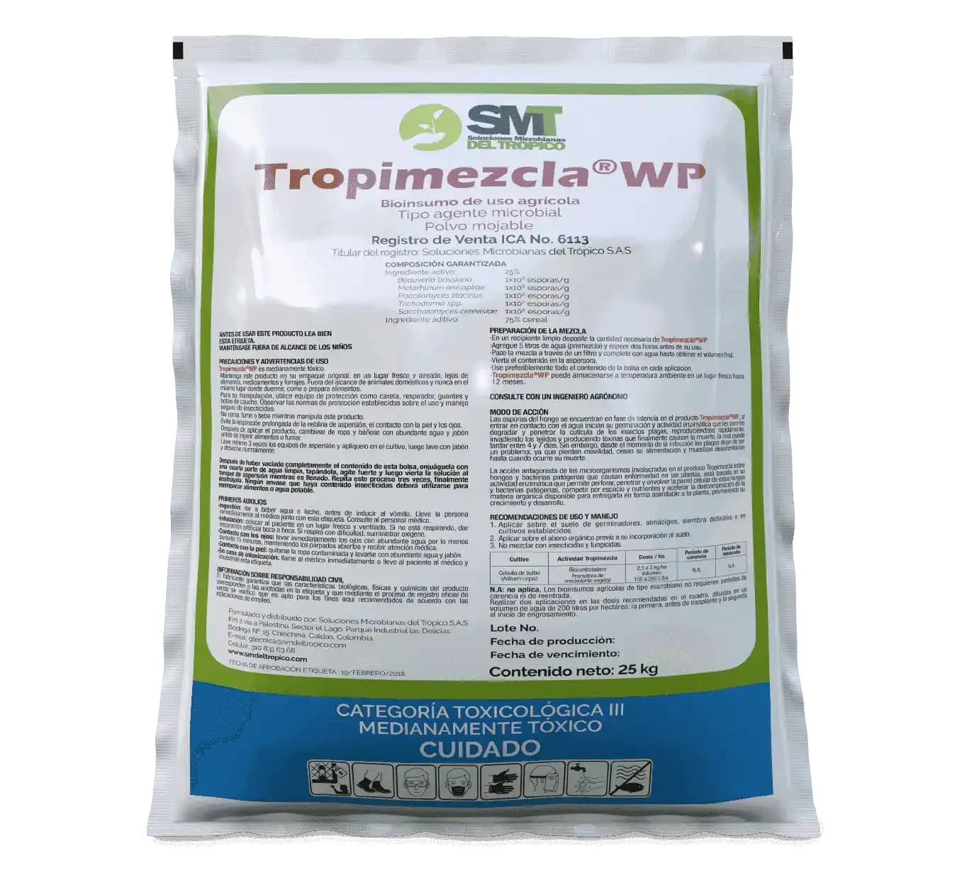 Insecticida Orgánico Tropimezcla Wp x 25 Kg