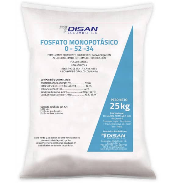 Fertilizante Fosfato Monopotásico x 25 Kg
