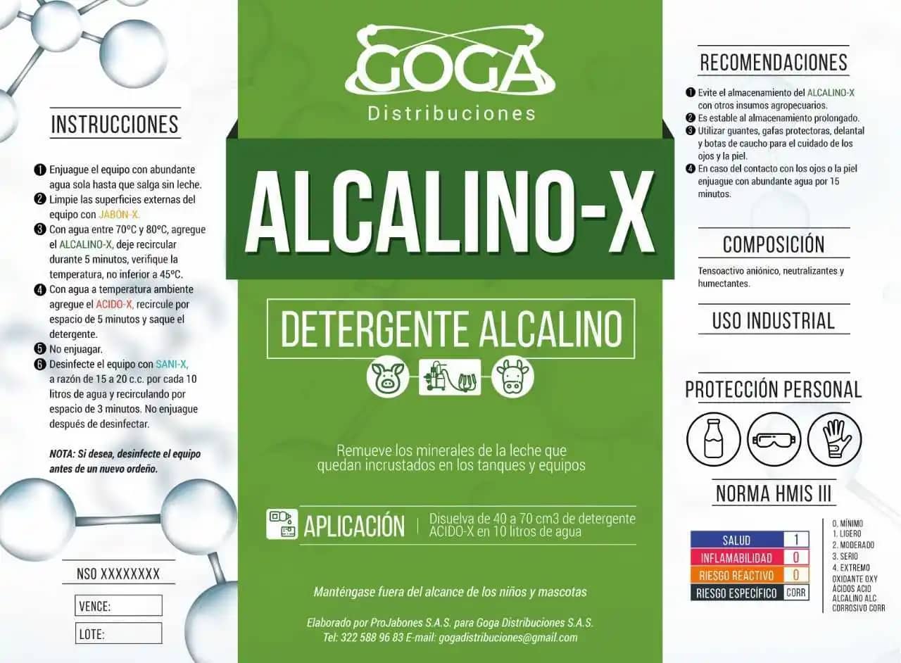 Desinfectantes / Detergentes / Aseo  Alcalino-x