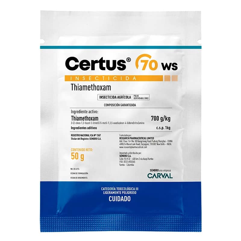 Certus 70 WS Carval | Insecticida sistémico con Thiametoxam para cultivos