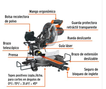 Sierra de inglete 10" - Truper