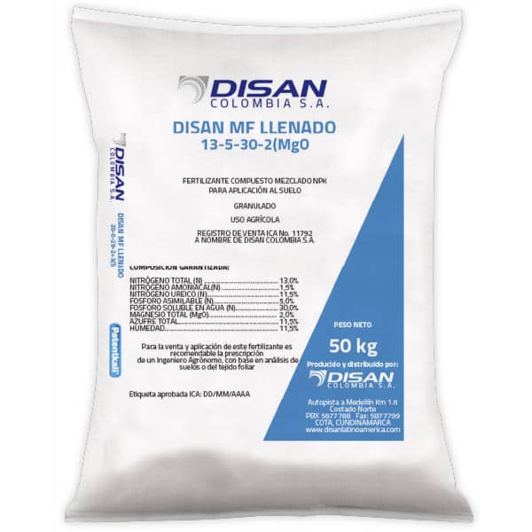 Fertilizante Disan Llenado 50Kg | K para Frutales