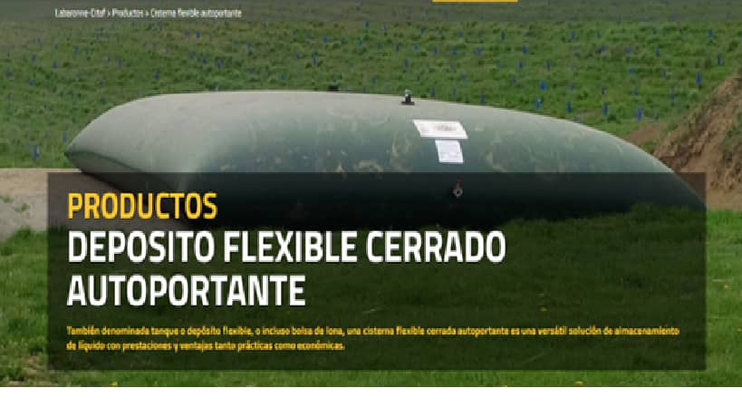 Tanque Flexible Para Almacenamiento de Agua, Tanque Portátil Tipo Cojin