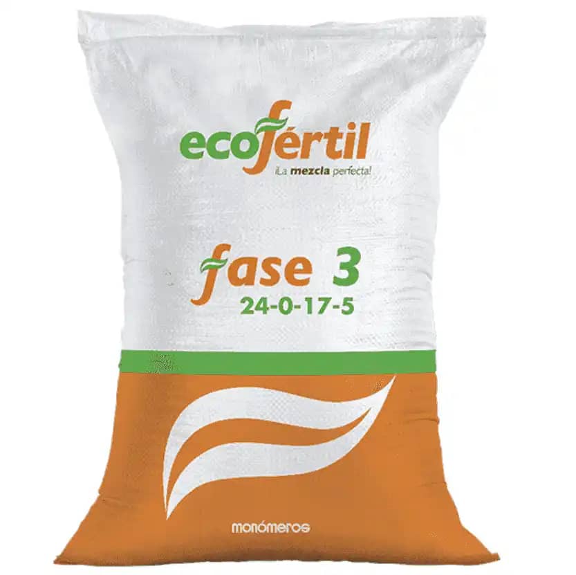 Fertilizante Fase 3 24-0-17-5 x 50 Kg - Ecofértil